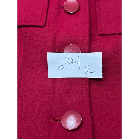 Talbots Womens Wool Blend Military Style Jacket Button Front Size 4 Petite - Picture 8 of 9